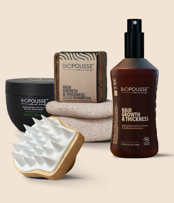 Masque Nourrissant 250ml + 1 Lotion 100ml + 1 Shampoing Solide 90g + Brosse massante